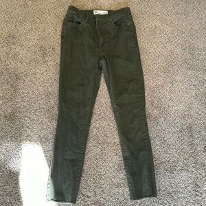 Olive green skinny jeans